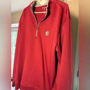 Antigua Men's Red Quarter-Zip Sweater Alabama